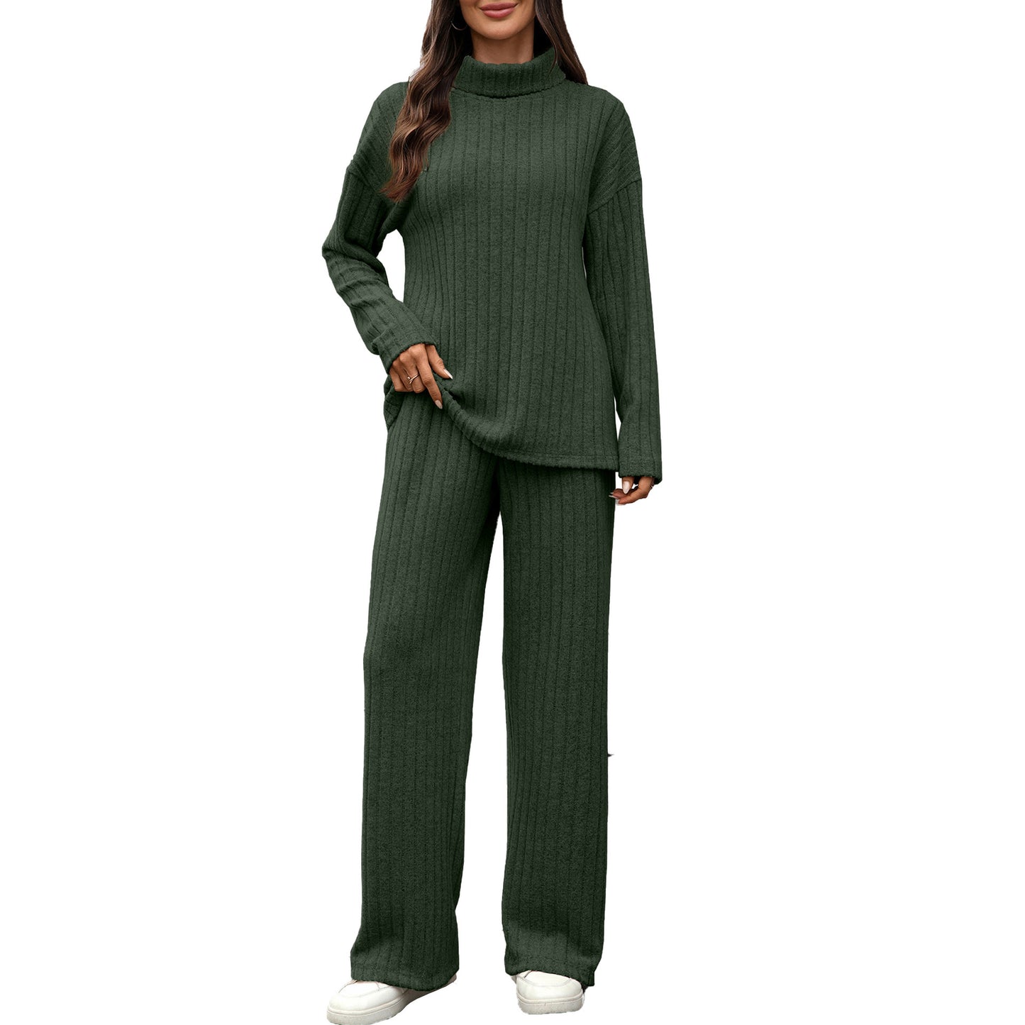 Damen Grobstrick Pullover und Hose Set Stalluxe