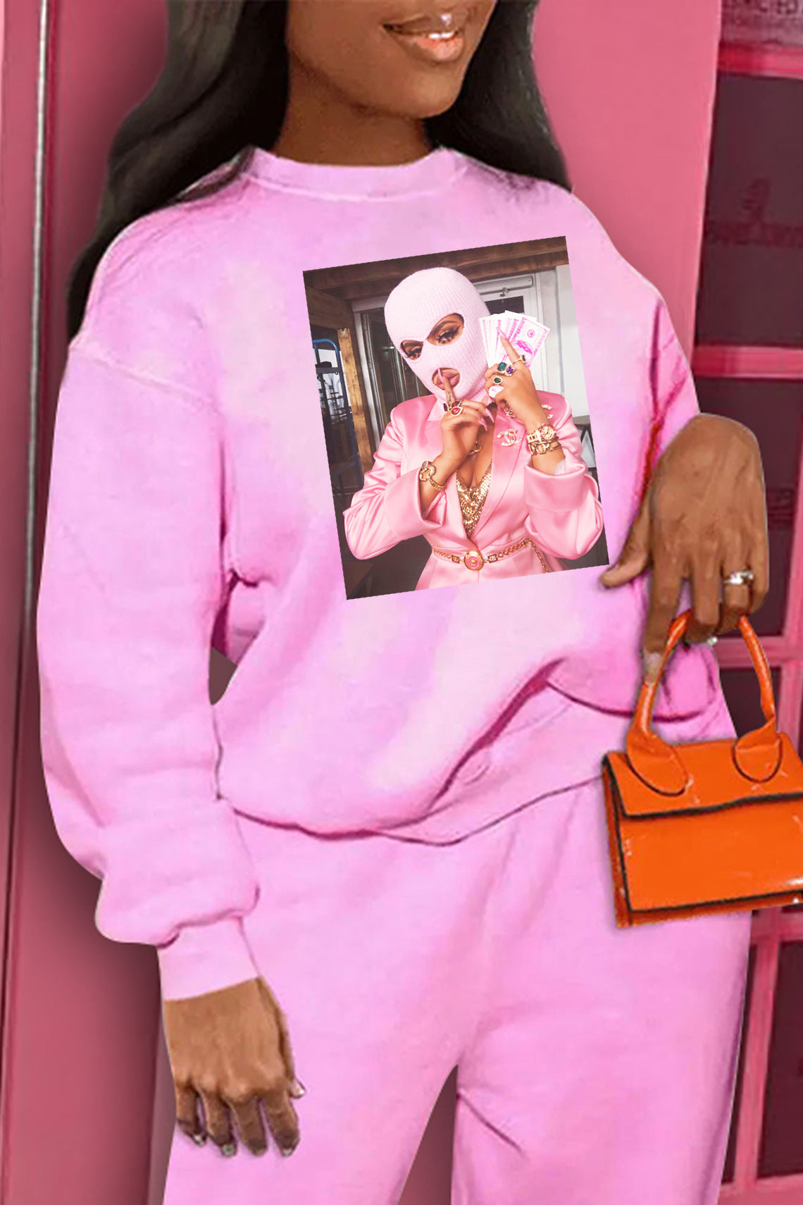 Damen Sweatshirt mit urbanem Grafikdesign Stalluxe