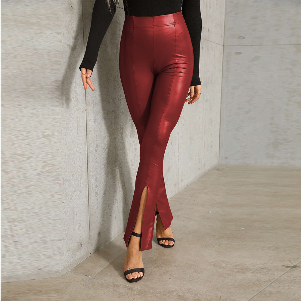 Damen Hochgezogene Leggings mit seitlichen Schlitzen Stalluxe