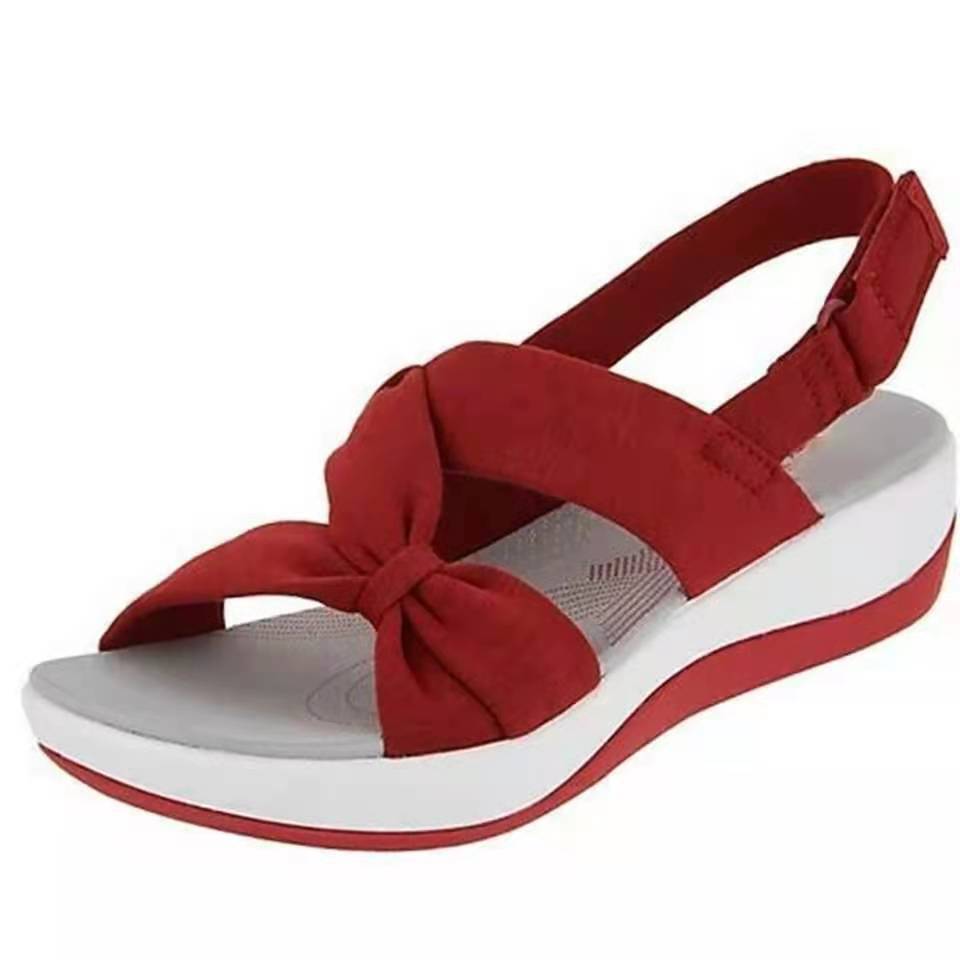 Damen Komfortable Riemensandalen mit elastischem Knötchen-Design und rutschfester Sohle Stalluxe