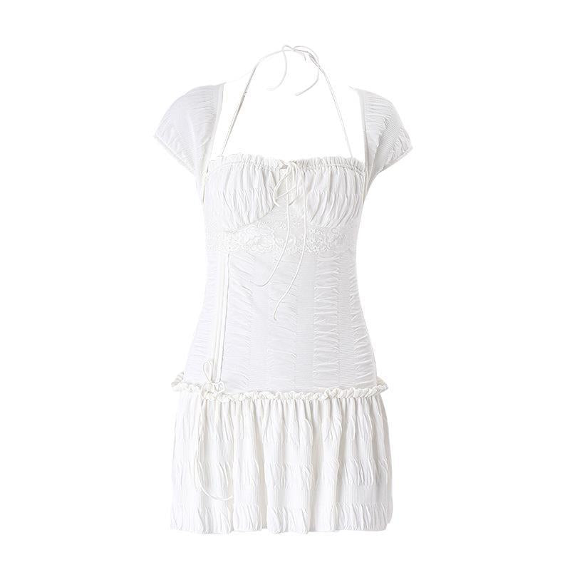 Damen lässiges und figurbetontes Minikleid mit Raffung Stalluxe