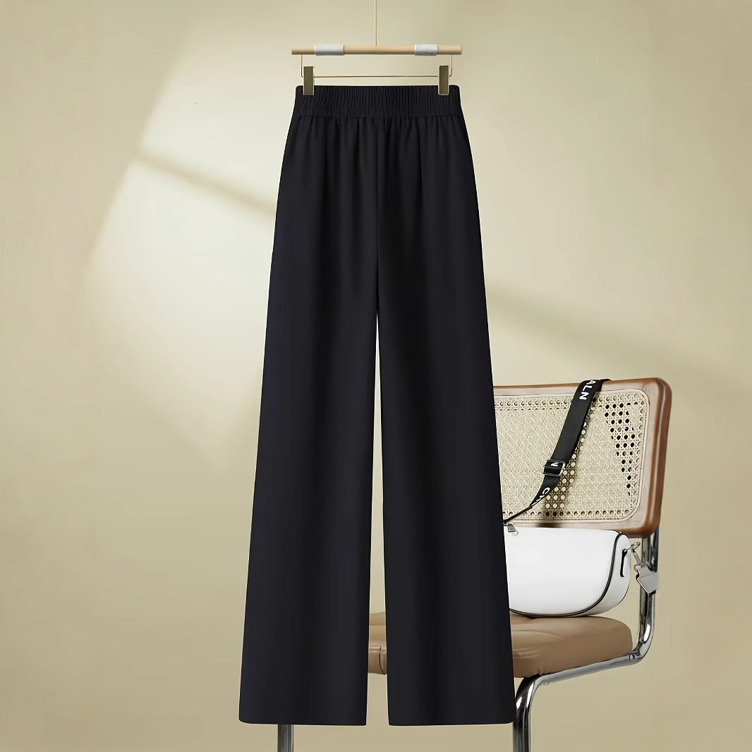 Damen elegante weite Hosen mit Dekorativen Knöpfen Stalluxe