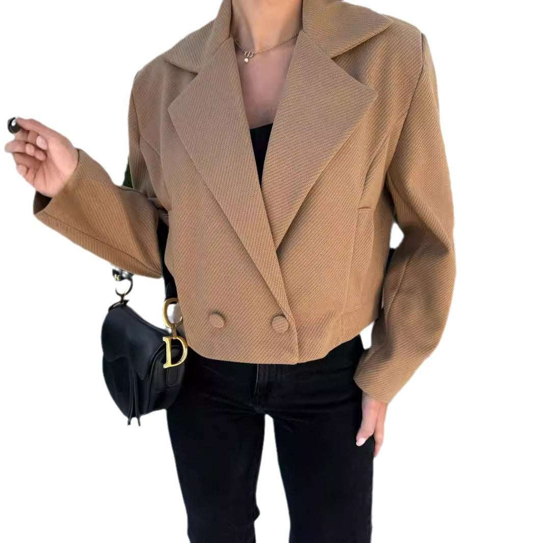 Damen modischer Blazer mit asymmetrischem Schnitt und eleganten Details Stalluxe