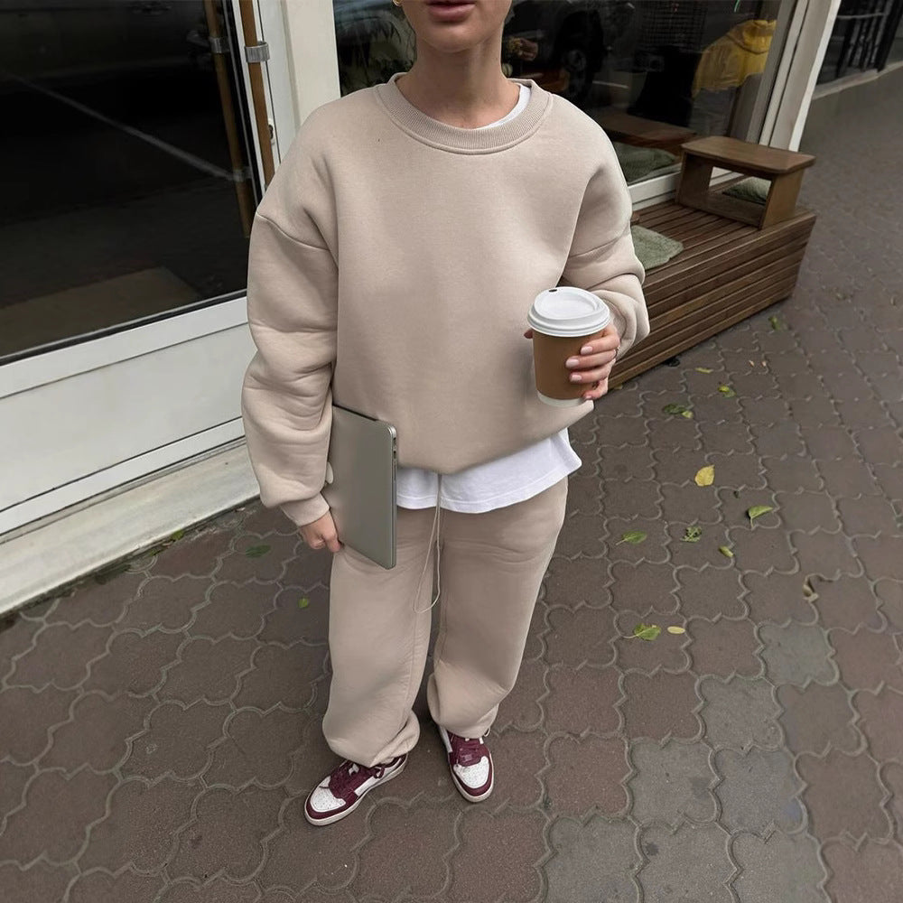Damen lässiger Sweater und weite Hose Set Stalluxe