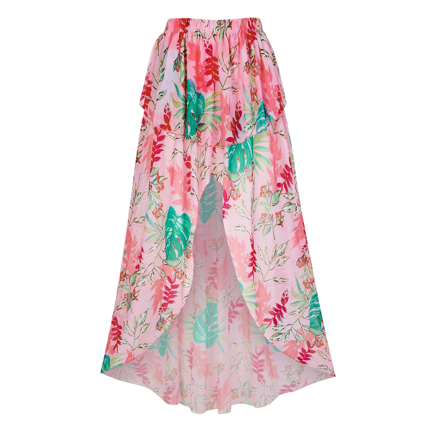 Damen Badeanzug mit raffiniertem Schleifen-Ausschnitt und floralem Maxi-Rock Stalluxe