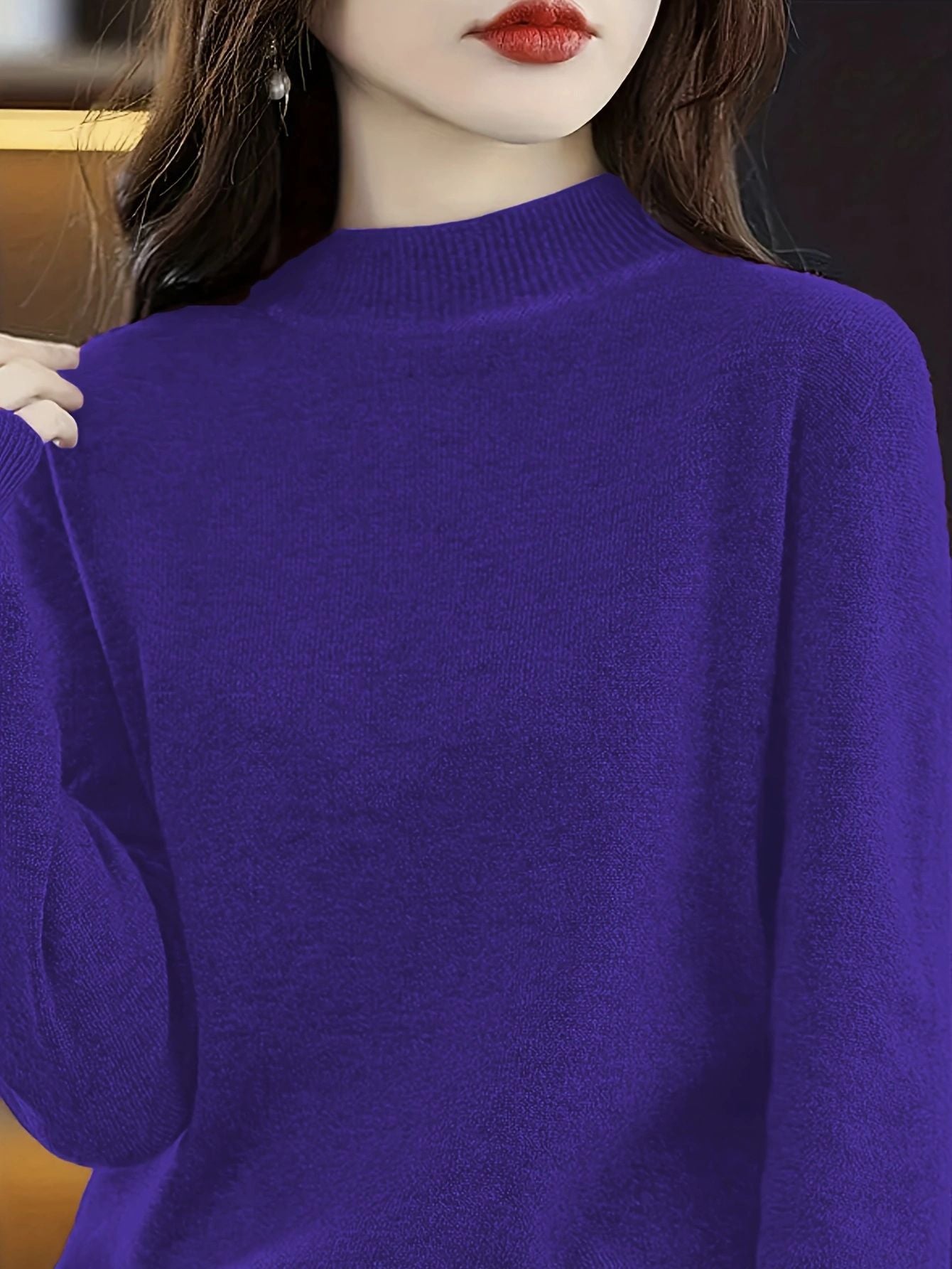 Damen kuscheliger Rollkragenpullover Stalluxe