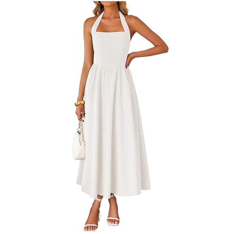 Damen Maxi-Kleid mit trägerlosem Design Stalluxe