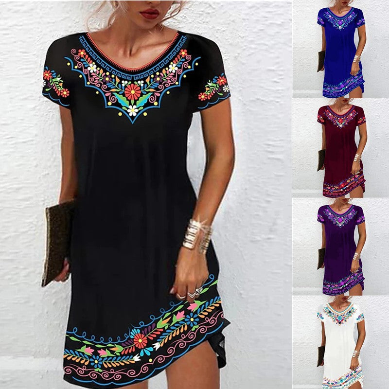 Damen Verspieltes Sommerkleid mit Blumenmuster Stalluxe