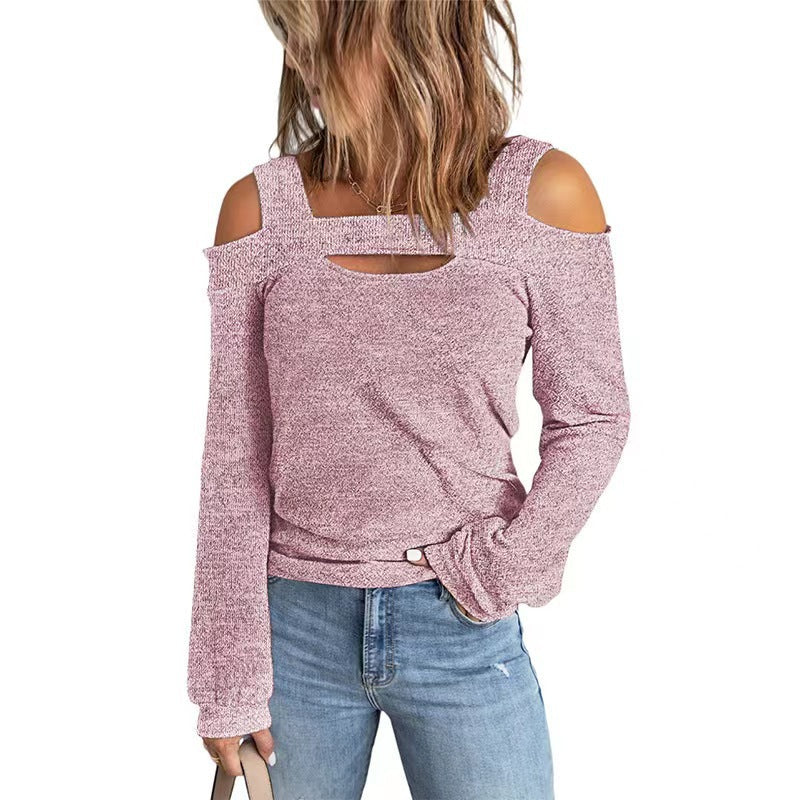 Damen lässiges Langarmshirt mit Cut-Out-Design Stalluxe