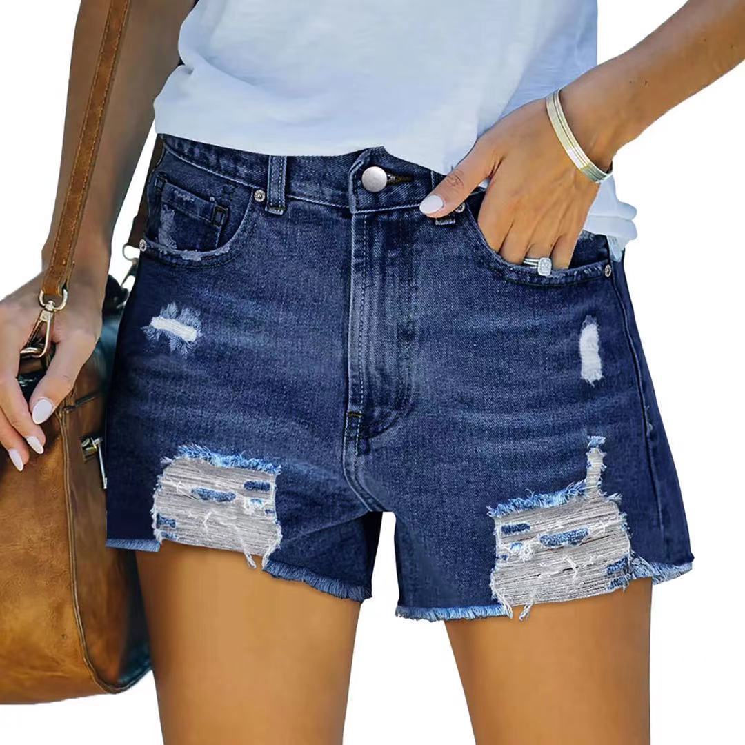 Damen Jeans-Shorts mit modischen Distressed-Details Stalluxe