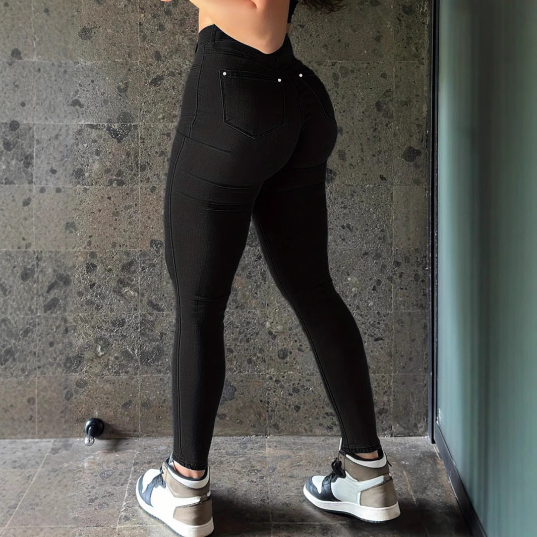 Damen Skinny-Jeans mit hoher Taille und körpernaher Passform Stalluxe