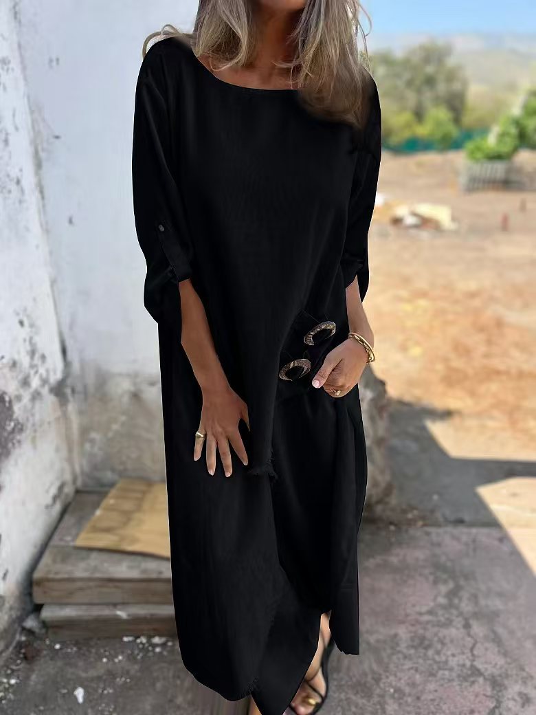 Women's Relaxed Fit Midi Dress Stalluxe