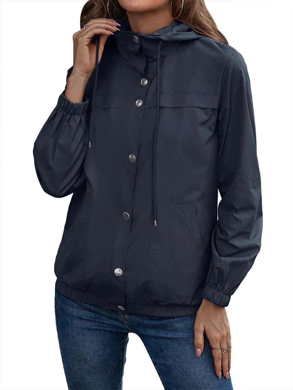 Damen Funktionsjacke mit Kapuze und elastischen Bündchen Stalluxe
