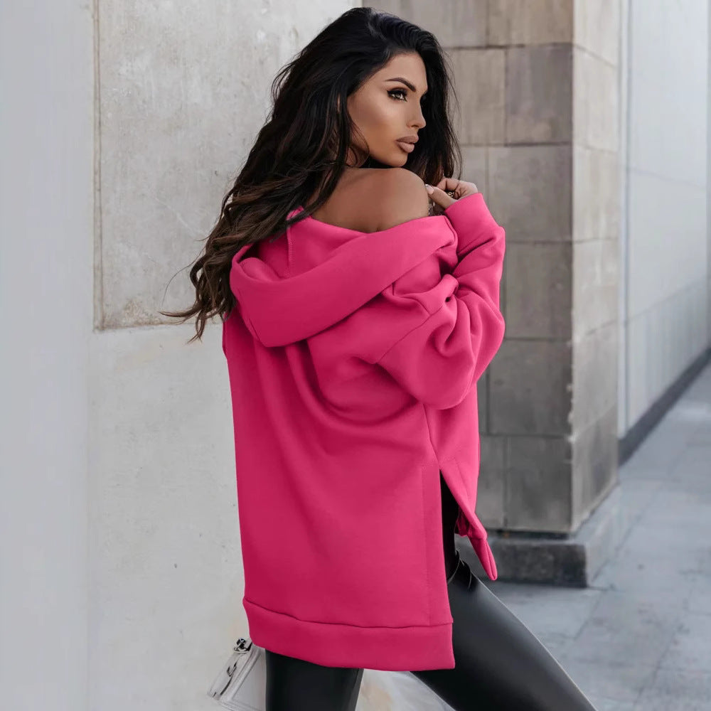 Women's Stylish Zip-Up Hooded Sweatshirt Stalluxe