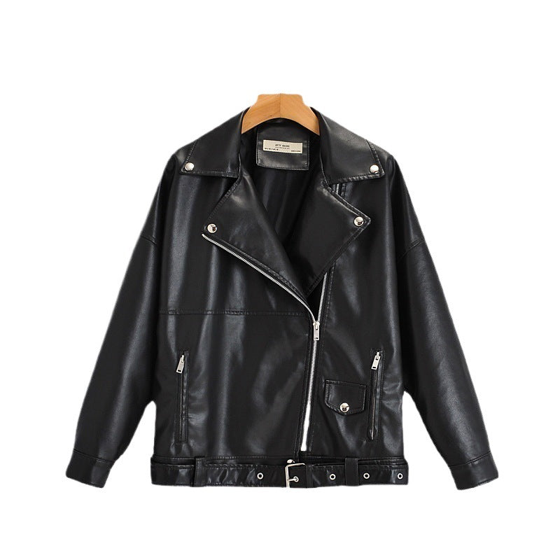 Damen Lässige Bikerjacke aus robustem Denim mit kontrastierenden Nähten und praktischen Taschen Stalluxe