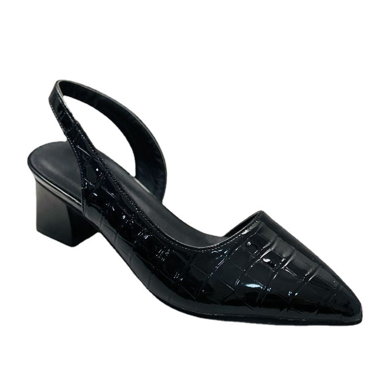 Damen Sling-Pumps mit Kroko-Prägung und rückseitigem Riemen Stalluxe