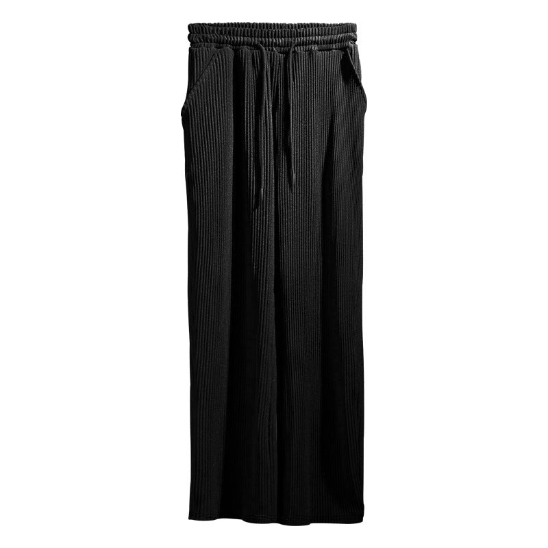 Damen elegante Relaxed Fit Hose mit Gummi-Taille Stalluxe