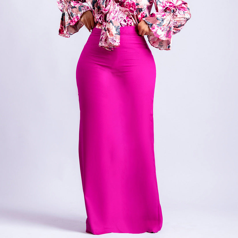 Damen Maxirock mit hohem Bund und figurbetonter Silhouette Stalluxe