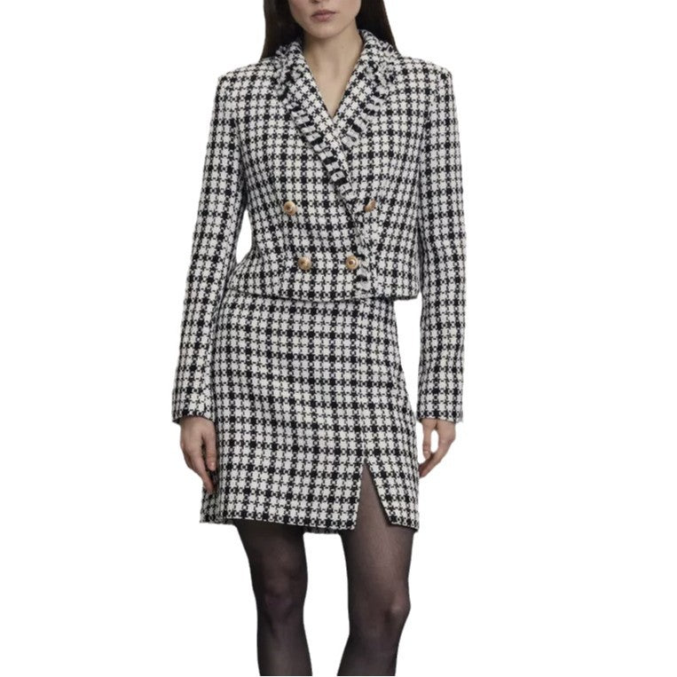 Damen Doppeltfältiger Blazer mit integriertem Rock Stalluxe