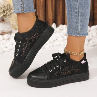 Damen Sportliche Sneaker mit luftdurchlässigem Spitze-Design Stalluxe