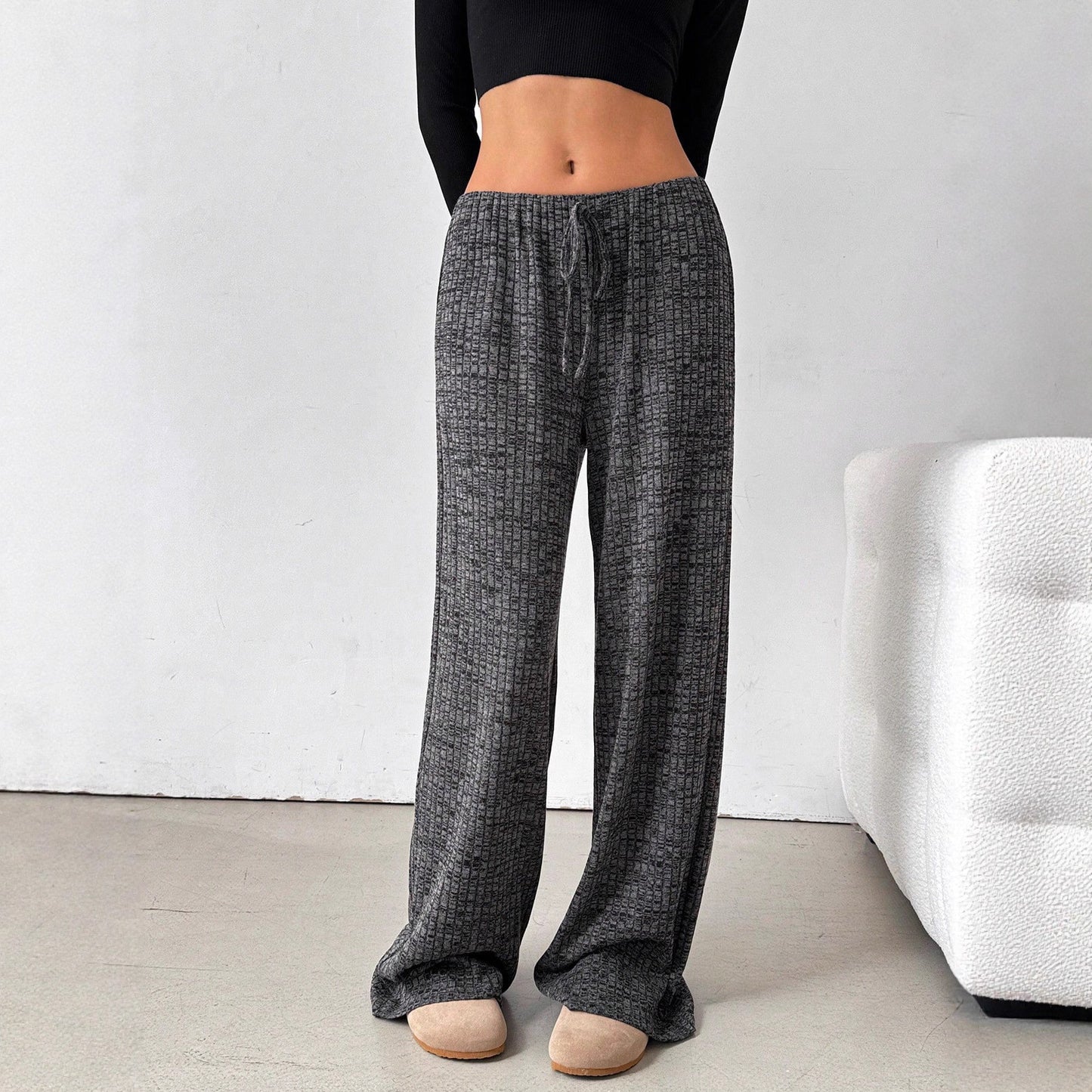 Damen bequeme Relaxhose mit weichem Material und elastischem Bund Stalluxe