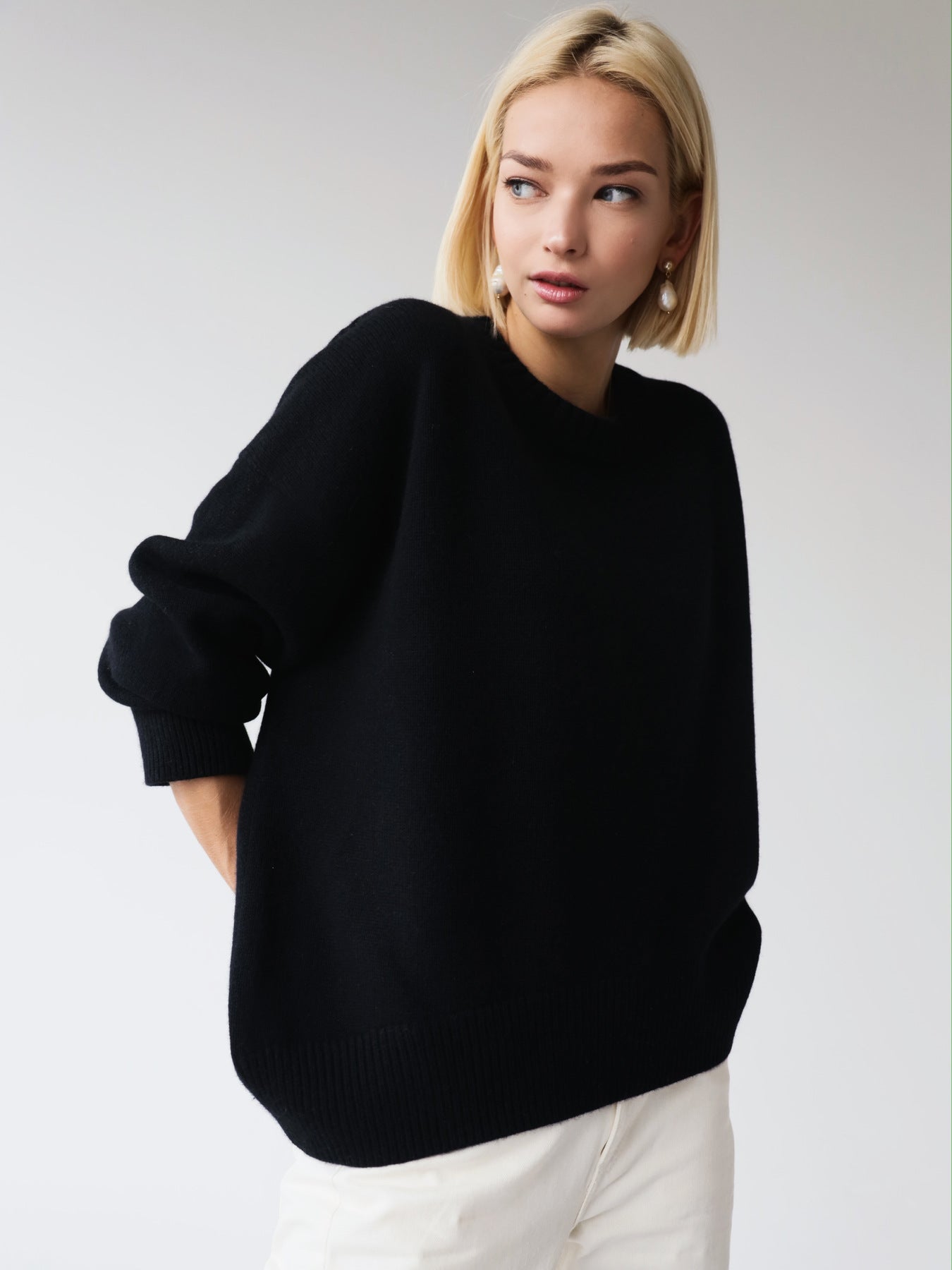 Damen Oversized Pullover mit weichem Feinstrick Stalluxe