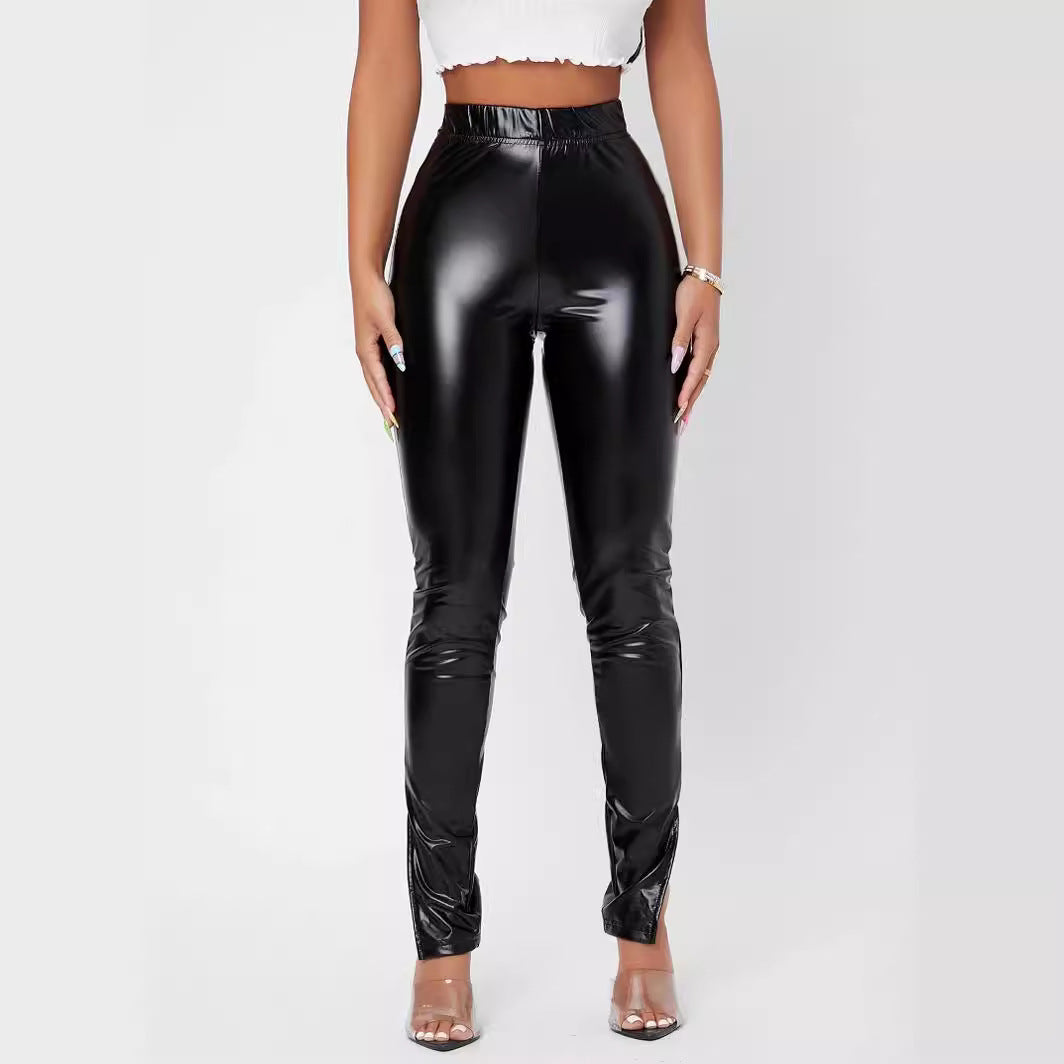 Damen Hochglänzende Leggings mit figurbetonter Passform Stalluxe