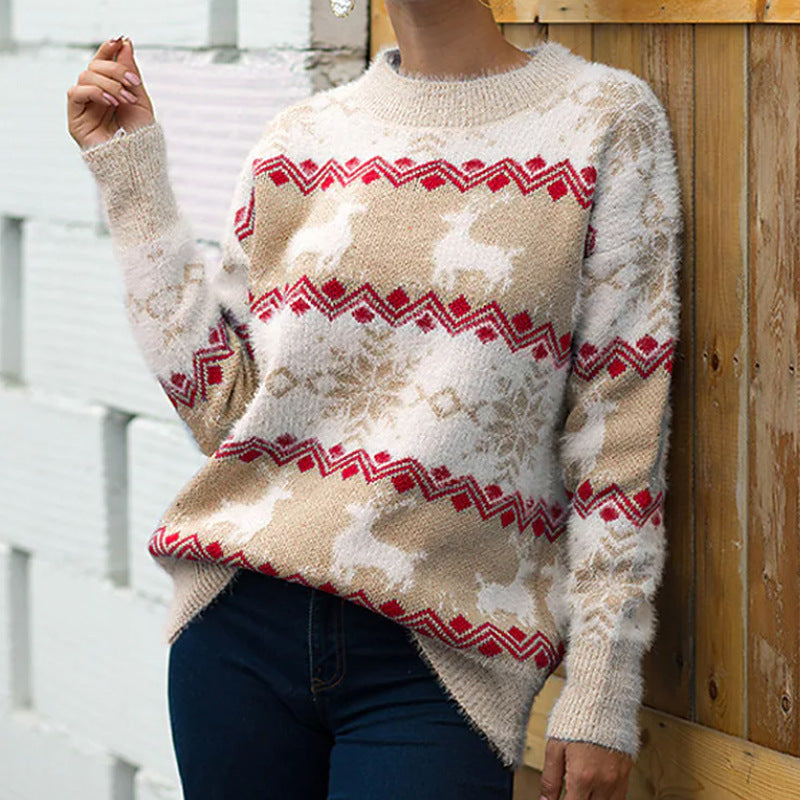 Damen Komfortabler Weihnachtspullover Stalluxe