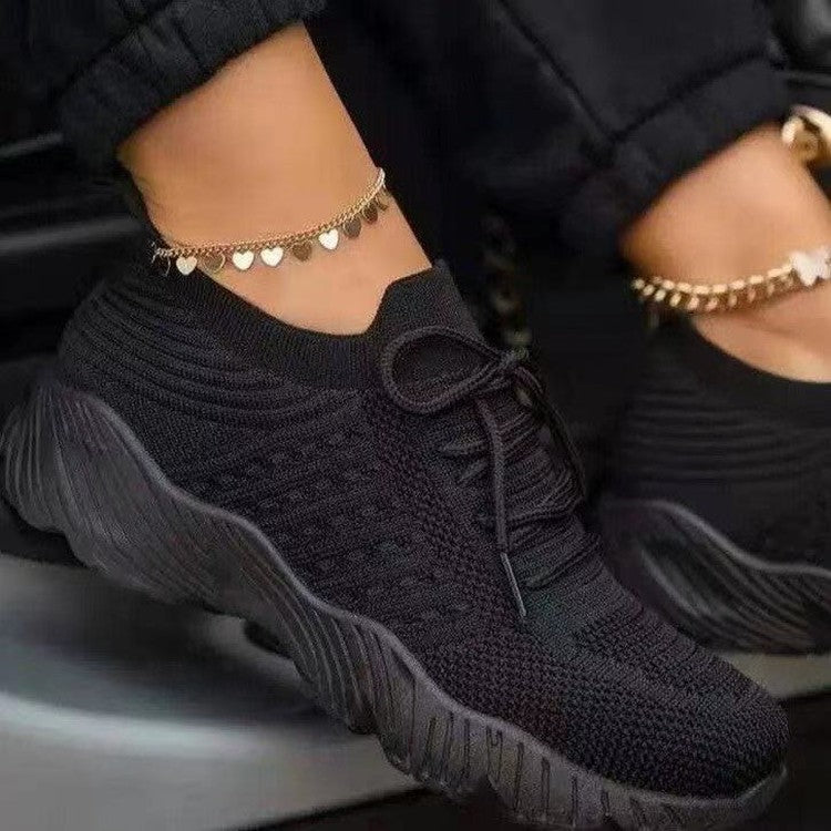 Damen Sportliche Sneakers mit elastischem Mesh-Obermaterial und rutschfester Sohle Stalluxe