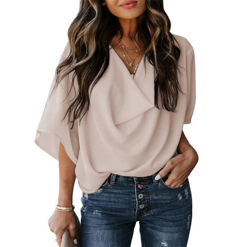 Damen Elegante Wickelbluse mit lässigem Schnitt Stalluxe