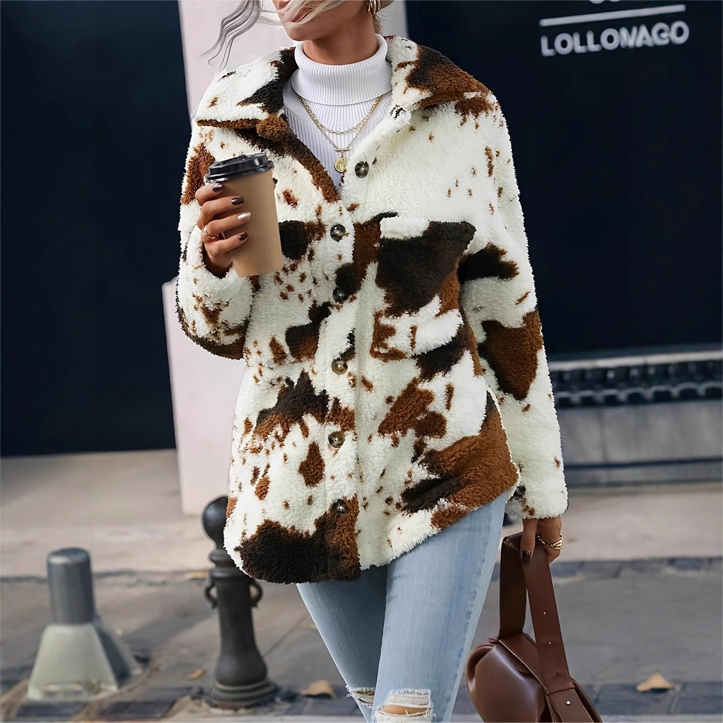 Damen Plüschjacke Stalluxe