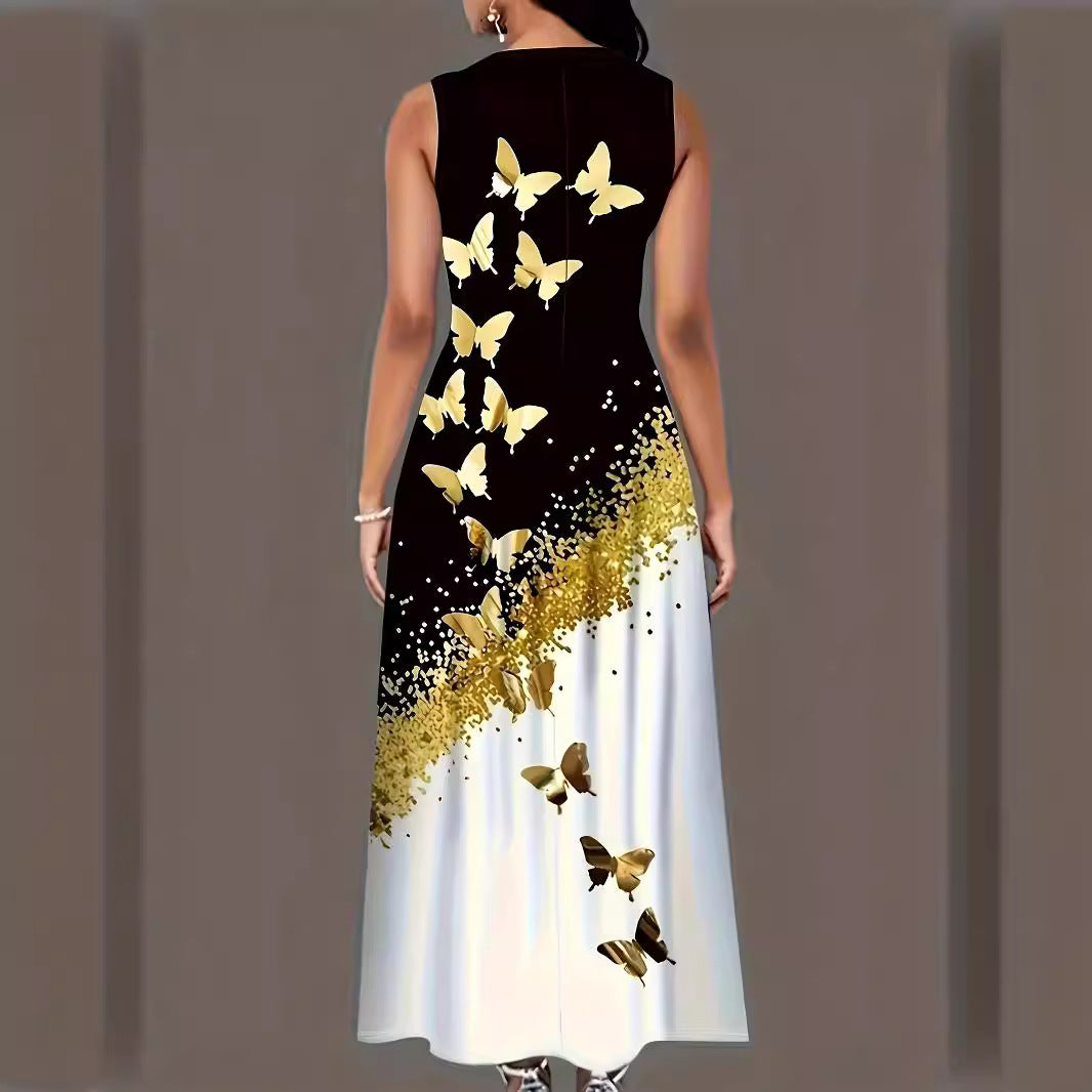 Damen Maxikleid mit floralem Motiv und praktischen Taschen Stalluxe
