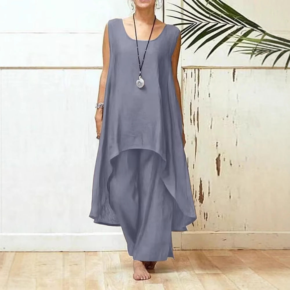 Women's Flowy Tunic Maxi Jumpsuit Stalluxe