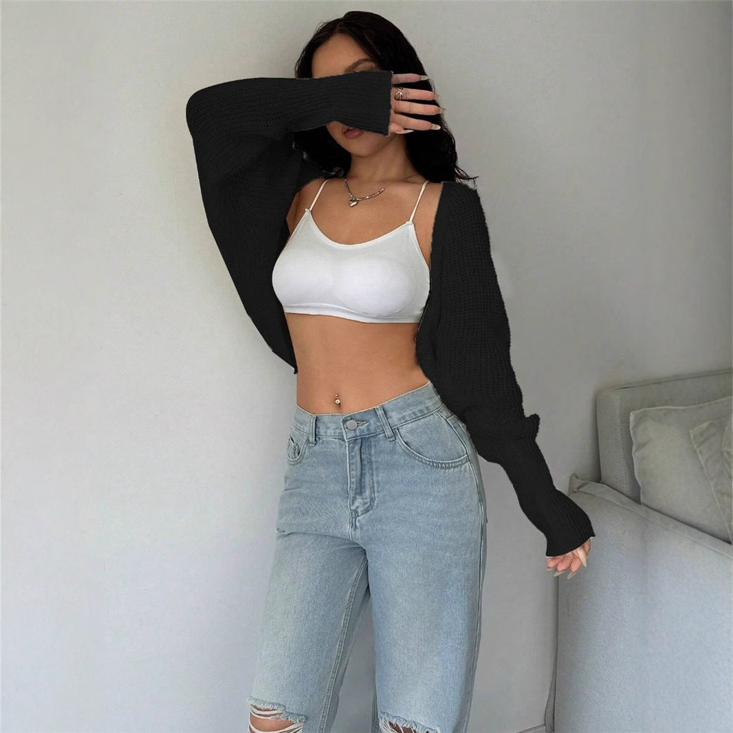 Damen Grobstrick-Cardigan mit lässigem Schnitt und weiten Ärmeln Stalluxe
