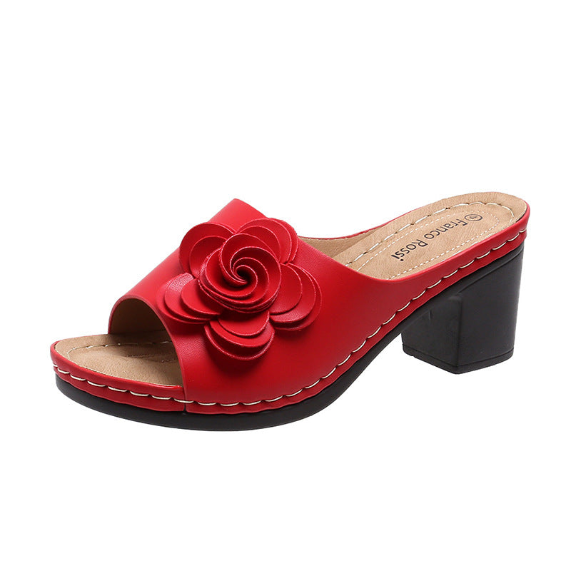 Damen Komfortable Sandaletten mit Blüten-Design Stalluxe