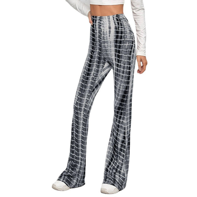 Damen Flared Leggings mit modischem Batik-Design Stalluxe