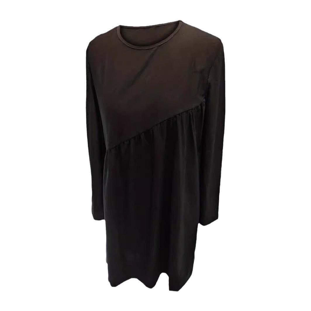 Damen elegantes Minikleid mit asymmetrischem Saum und Rüschendetails Stalluxe