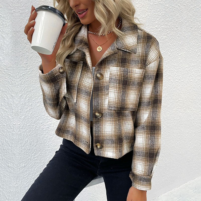 Damen kariertes Overshirt Stalluxe