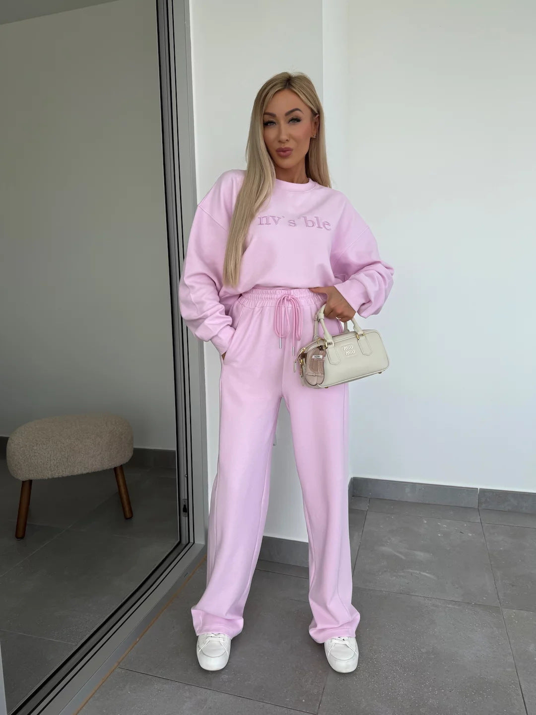 Damen lässiger Sweatsuit mit hohem Bund und hochwertigem Material Stalluxe