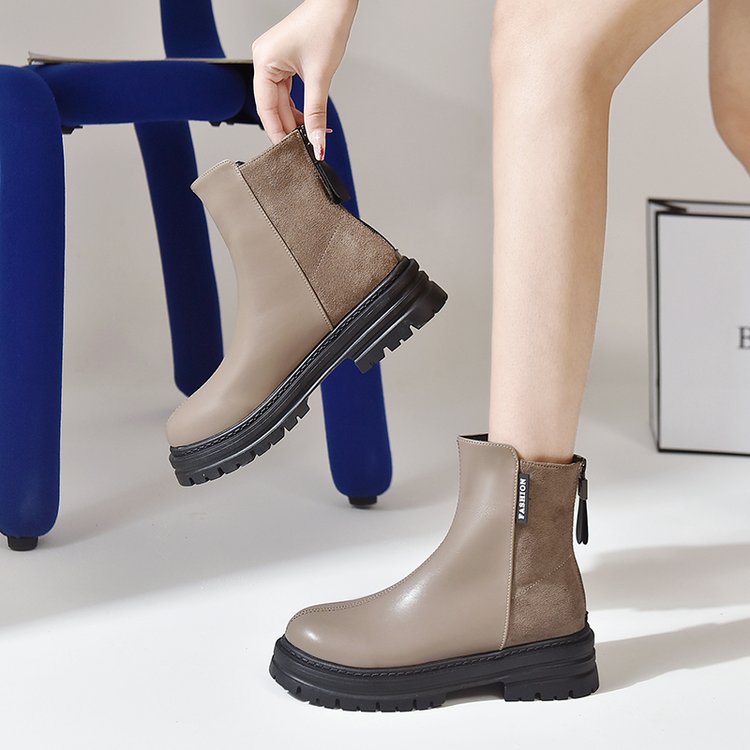 Damen Modische Chelsea-Stiefel mit rutschfester Profilsohle und elastischem Einsatz Stalluxe
