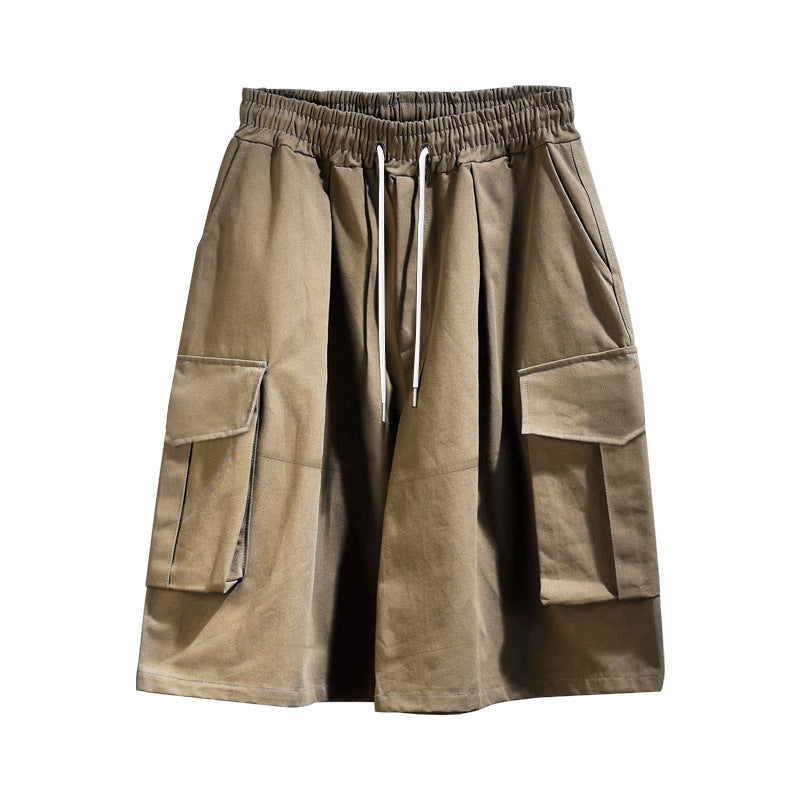 Damen praktische Cargo-Shorts mit elastischem Bund und mehreren Taschen Stalluxe