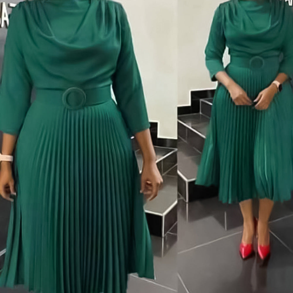 Damen Faltendes Kleid mit Wickeloberteil Stalluxe