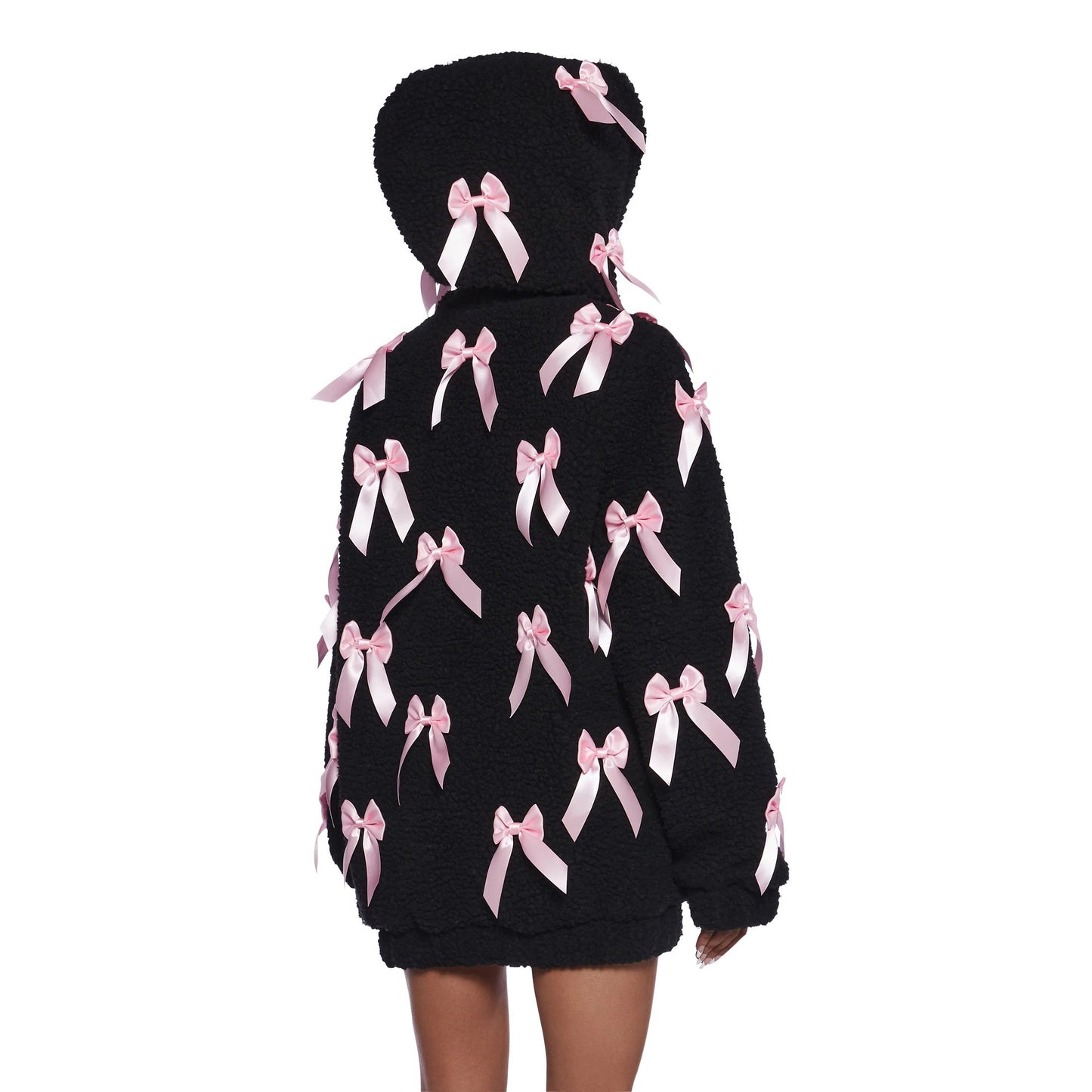 Damen Fleecejacke mit aufwendigen Satinschleifen Stalluxe
