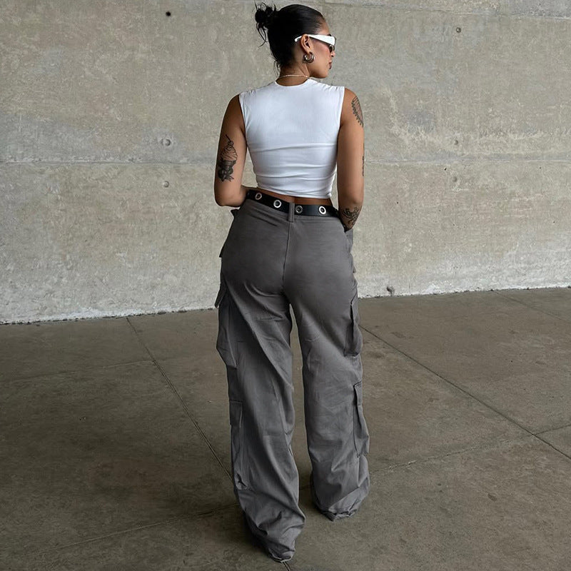 Damen Cargo-Hose mit praktischen Seitentaschen und lässigem Schnitt Stalluxe