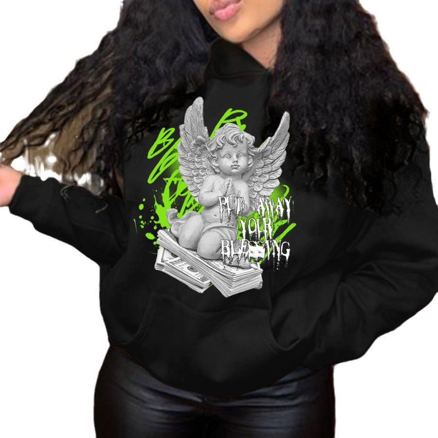 Damen Hoodie mit künstlerischem Engel-Design Stalluxe