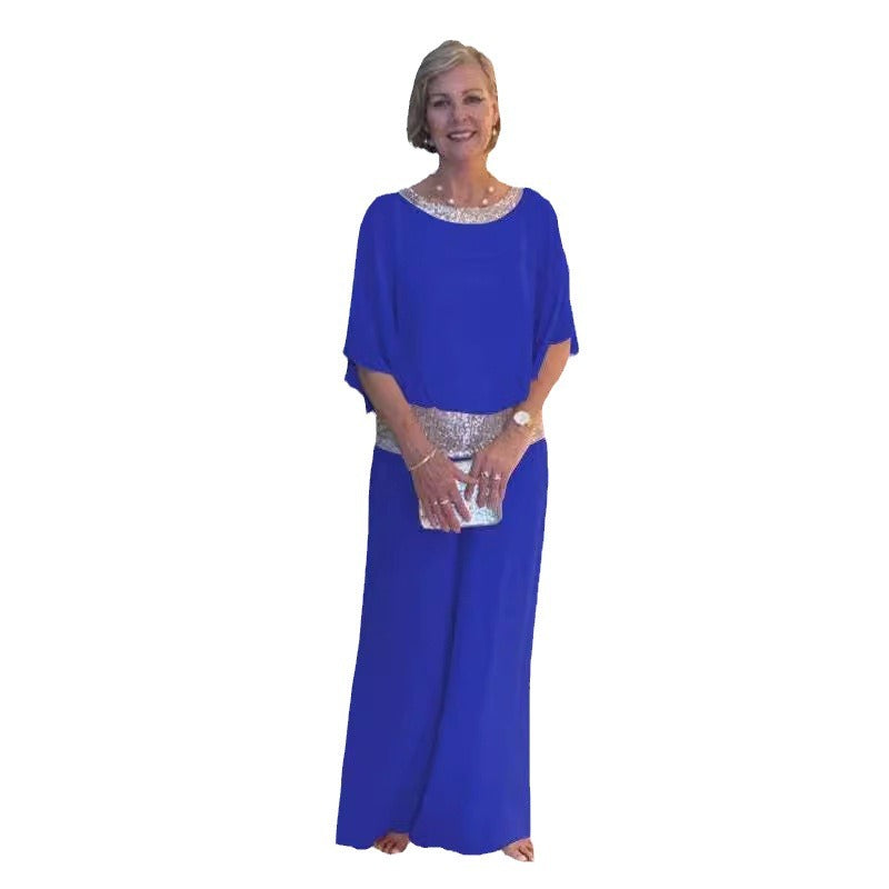 Damen Glamouröses Abendkleid mit eleganter Pailletten-Verzierung Stalluxe