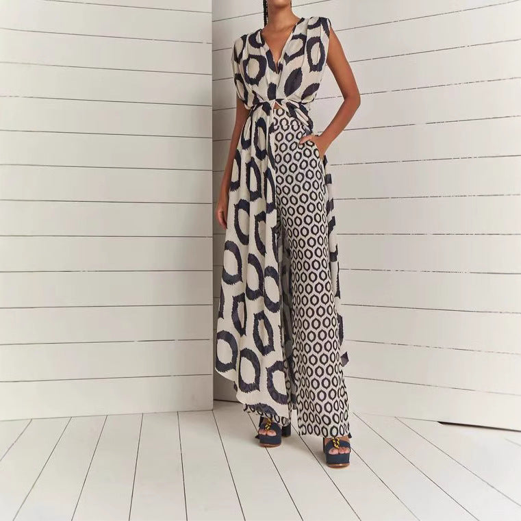 Damen Jumpsuit mit modischem Print Stalluxe