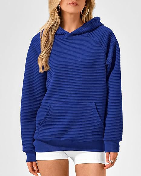 Damen lässiger Kapuzenpullover mit strukturiertem Stoff Stalluxe