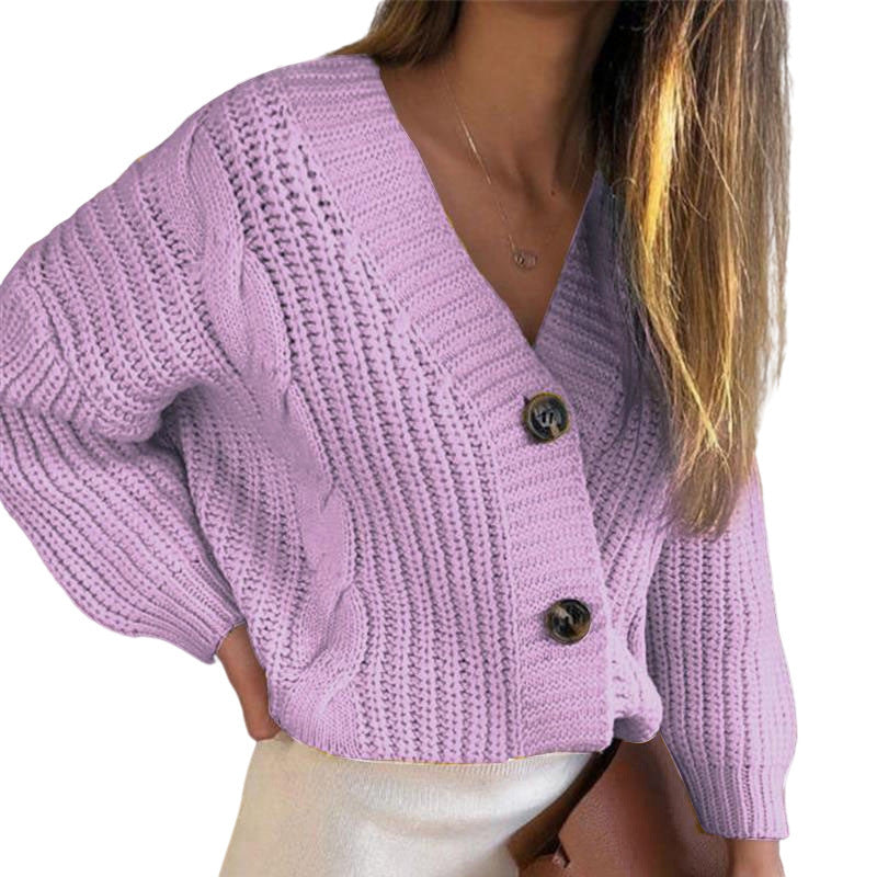 Damen lässige Strickjacke mit Knopfdetails und modernen Texturen Stalluxe