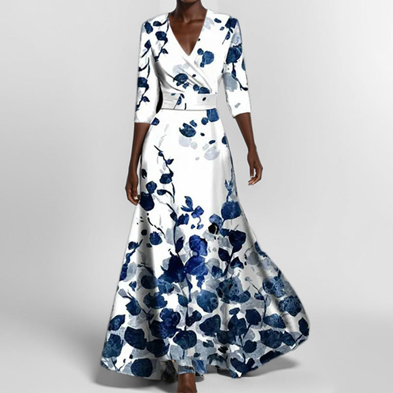 Damen Maxikleid mit floralem Design Stalluxe